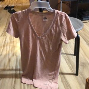 Small women’s v neck light orange